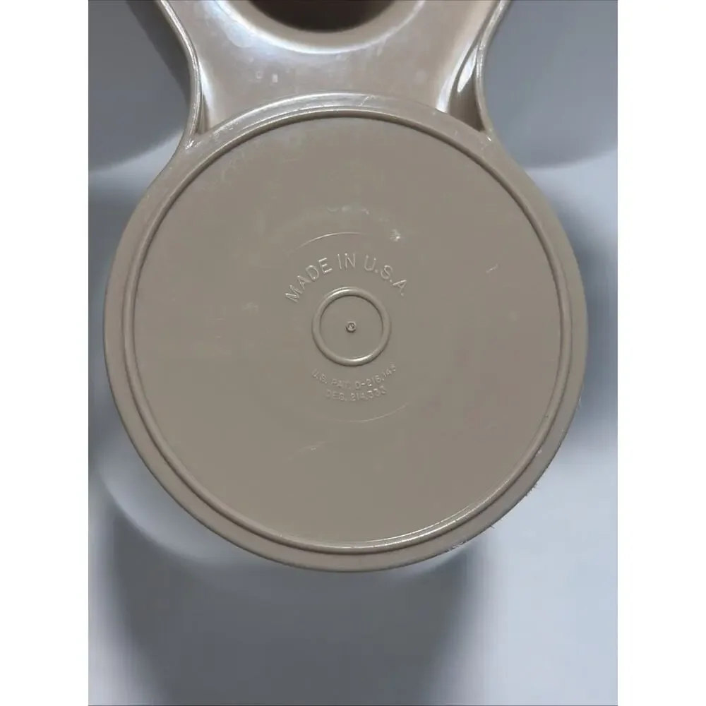 Vintage Tupperware 757-1 Caddy Server No Lids or Spoons White Tan Plastic